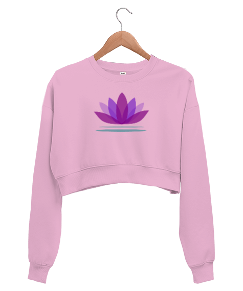 Tisho - Lotus Yoga Kadın Crop Sweatshirt