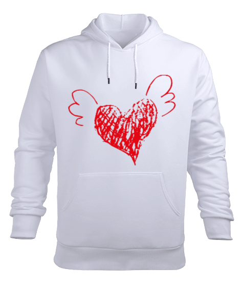 Tisho - LOVE Erkek Kapüşonlu Hoodie Sweatshirt