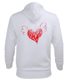 LOVE Erkek Kapüşonlu Hoodie Sweatshirt - Thumbnail