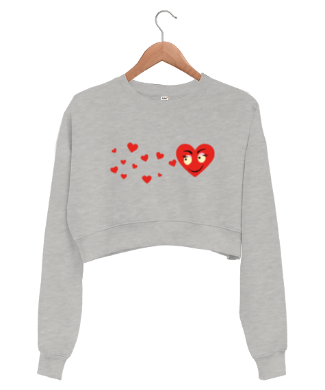 Tisho - Love Kadın Crop Sweatshirt