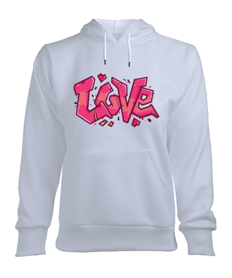 Love kadın kapşonlu hoodie sweatshirt Kadın Kapşonlu Hoodie Sweatshirt