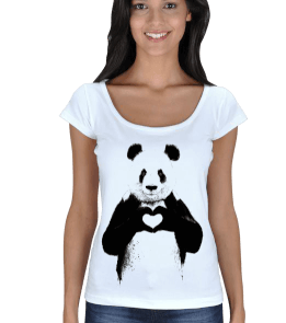 love me panda Kadın Açık Yaka - Tisho