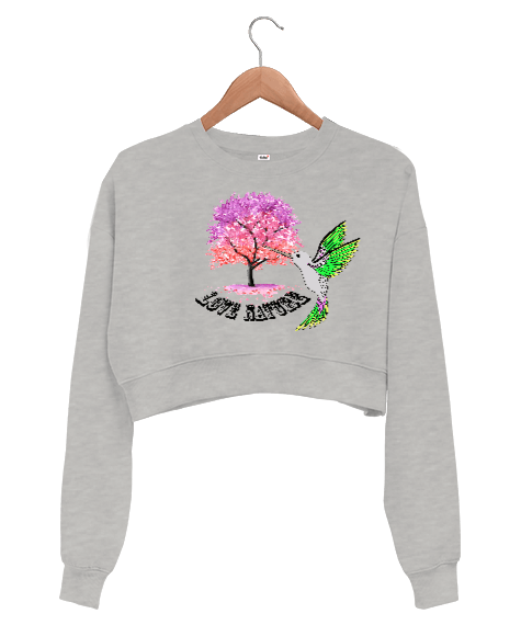Tisho - love nature Kadın Crop Sweatshirt