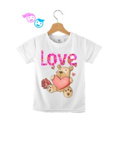 Love yazılı ayıcıklı Çocuk Unisex - Tisho