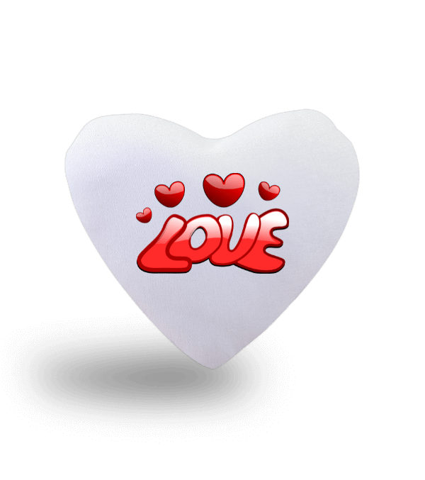 Tisho - Love Yazılı Kalp Yastık Kalp Yastık