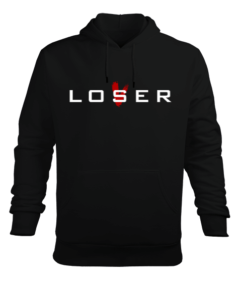 Tisho - Lover Loser Erkek Kapüşonlu Hoodie Sweatshirt