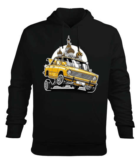 Tisho - Lowrider 124 baskılı Erkek Kapüşonlu Hoodie Sweatshirt