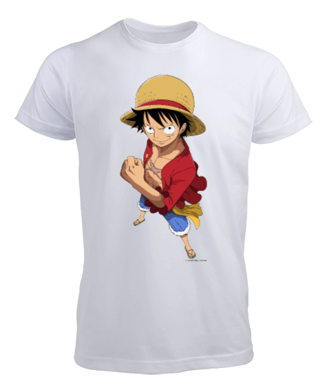 Tisho - LUFFY Beyaz Erkek Tişört