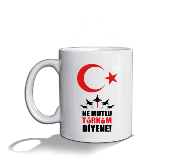 Tisho - M. Kemal Atatürk Ve Türklük Beyaz Kupa Bardak
