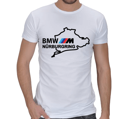 Tisho - M Nürburgring Beyaz Erkek Regular Kesim Tişört