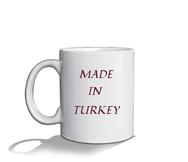 Tisho - MADE IN TURKEY TASARIM Beyaz Kupa Bardak