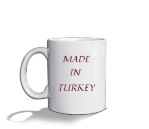 Tisho - MADE IN TURKEY TASARIM Beyaz Kupa Bardak