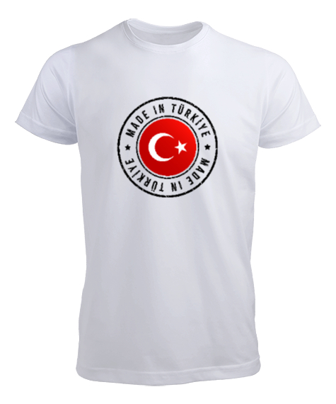 Made In Türkiye Beyaz Erkek Tişört - Tisho