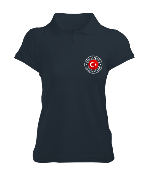 Tisho - Made In Türkiye Füme Kadın Polo Yaka Tişört