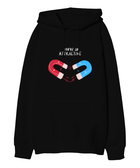 Tisho - Magnetic Oversize Unisex Kapüşonlu Sweatshirt