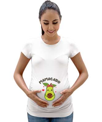 Mamacado Beyaz Kadın Hamile Tişört - Tisho