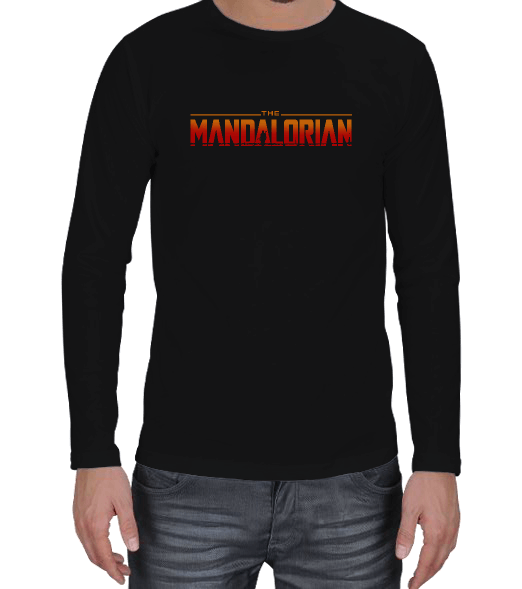Tisho - Mandalorian Logolu Erkek Uzun Kol Yazlık Tişört