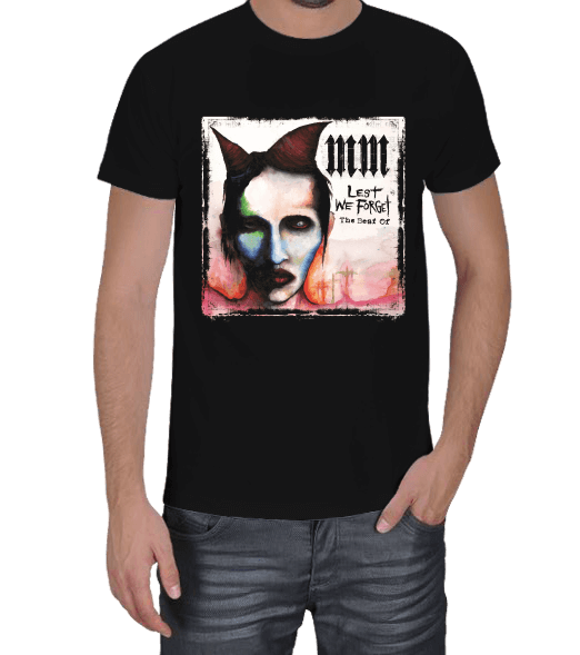 Tisho - Marilyn Manson Erkek Tişört