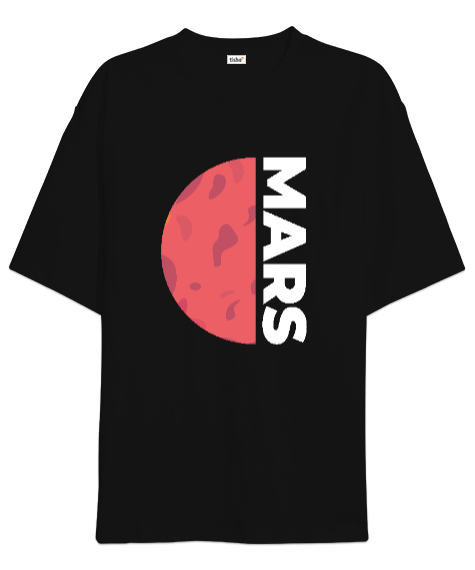 Tisho - MARS Siyah Oversize Unisex Tişört