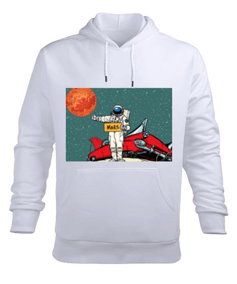 Tisho - MARS TASARIM Erkek Kapüşonlu Hoodie Sweatshirt