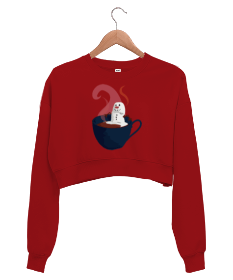 Tisho - Marshmallow Kardan Adam Kadın Crop Sweatshirt