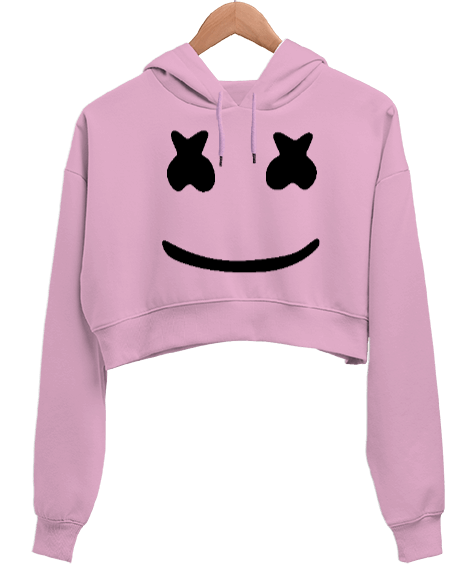 Tisho - Marshmello Kadın Crop Hoodie Kapüşonlu Sweatshirt