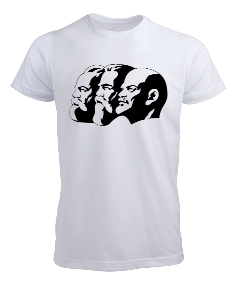 Tisho - Marx,Engels,Lenin Beyaz Erkek Tişört