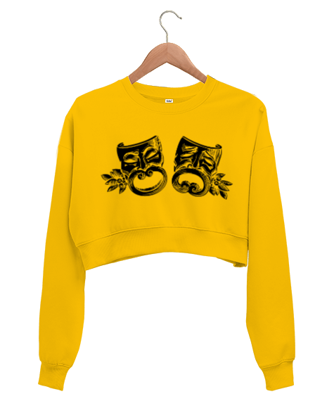 Tisho - Maske Kadın Crop Sweatshirt