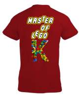 master of lego Kırmızı Erkek Tişört - Thumbnail