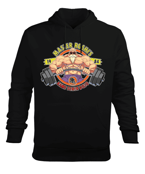 Tisho - Master Roshi GYM Vücut Geliştirme Bodybuilding Fitness Tasarım Erkek Kapüşonlu Hoodie Sweatshirt