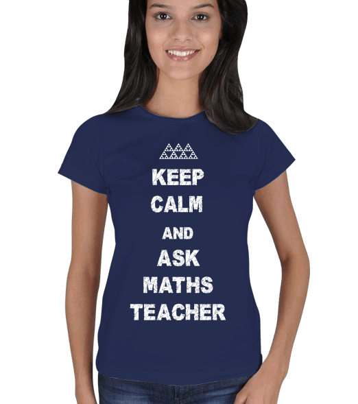Tisho - Matematik Keep Calm Ask bl Kadın Tişört