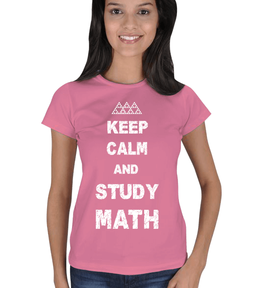 Tisho - Matematik Keep Calm study bp Kadın Tişört