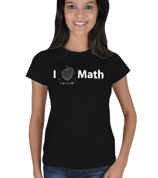 Tisho - Matematik Tişörtü Siyah Bayan Kadın Tişört