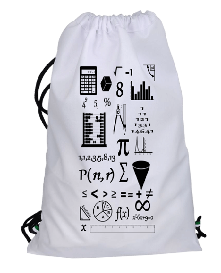 Tisho - Matematiksel Karmaşa çanta Büzgülü spor çanta