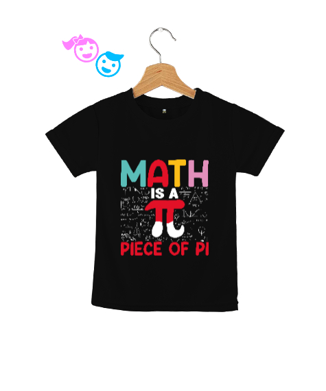 Tisho - Math Is A Piece Of Pi Siyah Çocuk Unisex