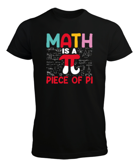 Tisho - Math Is A Piece Of Pi Siyah Erkek Tişört