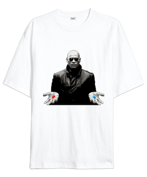 Tisho - Matrix tasarımı Oversize Unisex Tişört