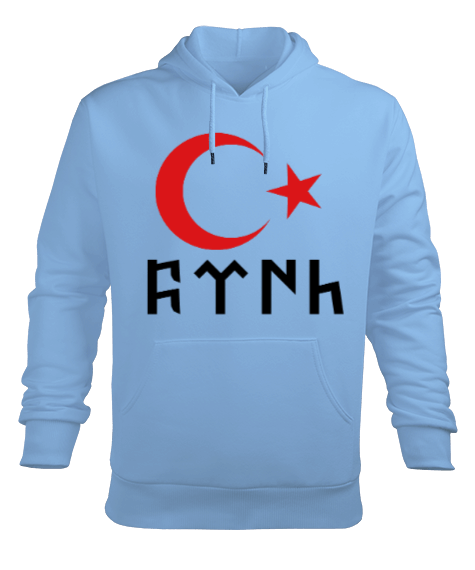 Tisho - mavi turk Erkek Kapüşonlu Hoodie Sweatshirt