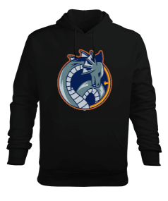 Mavi vahşi ejderha Erkek Kapüşonlu Hoodie Sweatshirt - Tisho