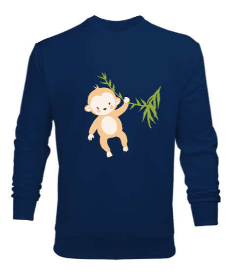 Tisho - Maymun figürlü Erkek Sweatshirt
