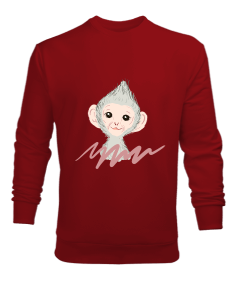 Tisho - Maymun figürlü Erkek Sweatshirt