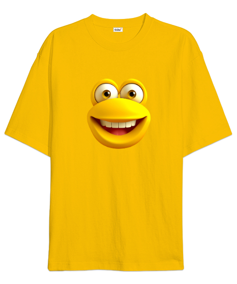 Maymun Surat - Monkey Sarı Oversize Unisex Tişört