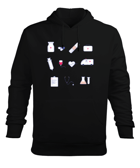 Tisho - Medical Erkek Kapüşonlu Hoodie Sweatshirt