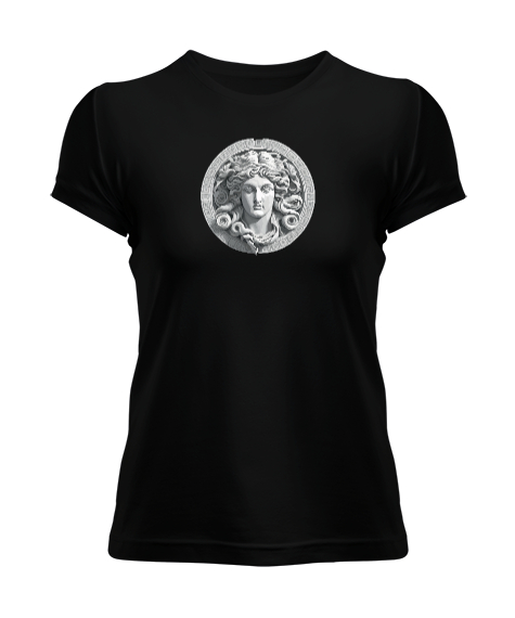 Tisho - Medusa Heykel Siyah Kadın Tişört
