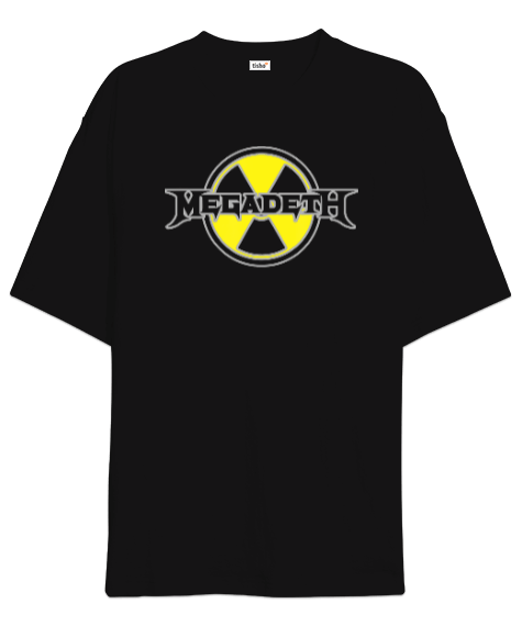 Tisho - Megadeth Radioactive Metal Siyah Oversize Unisex Tişört