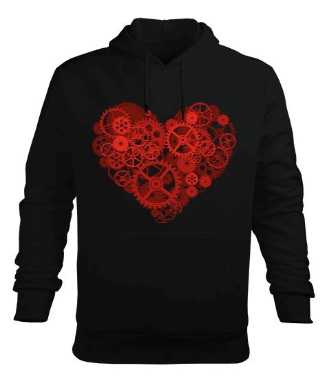 mekanik kalp Erkek Kapüşonlu Hoodie Sweatshirt - Tisho