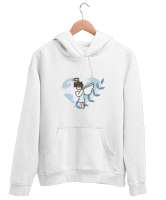 melek çocuk Beyaz Unisex Kapşonlu Sweatshirt - Tisho