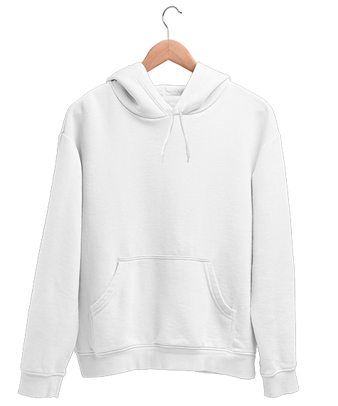Melek Kanatları Kapüşonlu Beyaz Unisex Kapşonlu Sweatshirt - Tisho