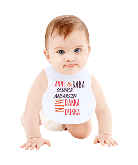 Tisho - MEN DAKKA DUKKA Bebek Mama Önlüğü