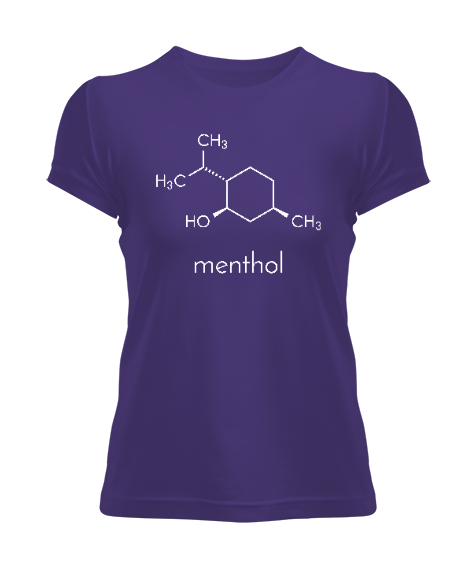 Tisho - Mentol Molekül - Molecule Mor Kadın Tişört